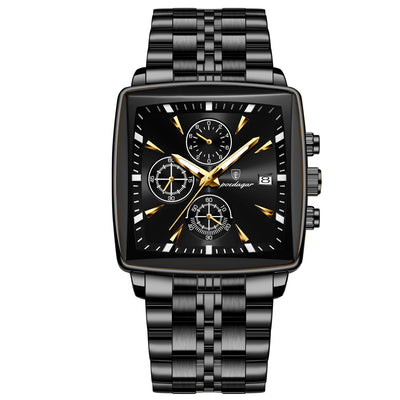 Original Square Men Waterproof Luminous Date Chronograph Watch