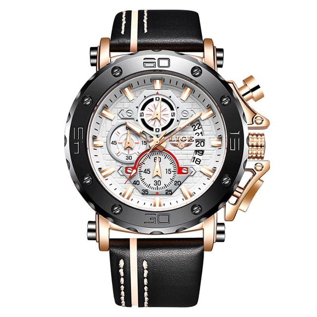 Men Luxury Sport Leather Quartz Watch