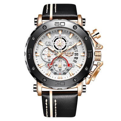 Men Luxury Sport Leather Quartz Watch