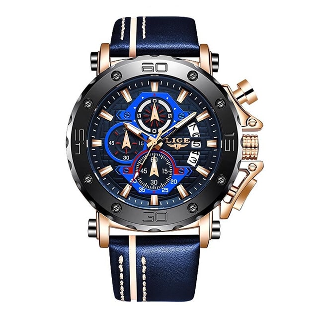 Men Luxury Sport Leather Quartz Watch
